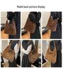 Leopard Print Plush Tote - Women's Versatile Large-Capacity Autumn/Winter Shoulder Bag