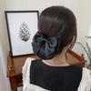 Сетчатый чехол для пучка с атласным бантом, дышащая сетка, надежная фиксация, для офисных работников, стюардесс, для официального и повседневного использования
