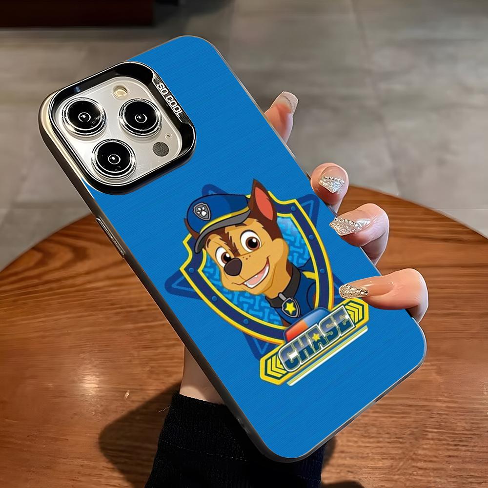 Мультяшные Лапки Щенячий Патруль Чехол для Телефона Для Для iPhone 16 Pro Max 15 Pro 14 Plus 12 13 X XS Max XR 11 Pro Цветной Серебристый Чехол