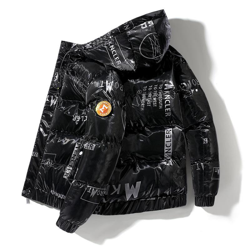 Мужская модная зимняя куртка, корейская версия тренда утолщения, короткая блестящая куртка, повседневное пальто