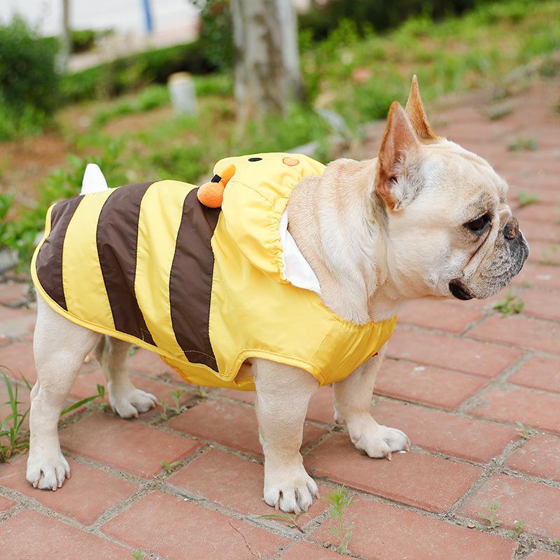 Dog Raincoat With Hood Summer Thin Sleeveless Dog Raincoat Breathable And Light French Bulldog Raincoat For Small And Medium Dog