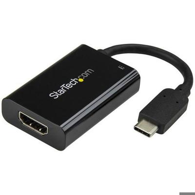 Адаптер USB-C на HDMI - STARTECH - 4K 60 Гц - USB Power Delivery - Черный - Одновременная передача видео и зарядка