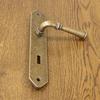 HAMILTON door handle with key plate 90mm ANTIQUE GOLD