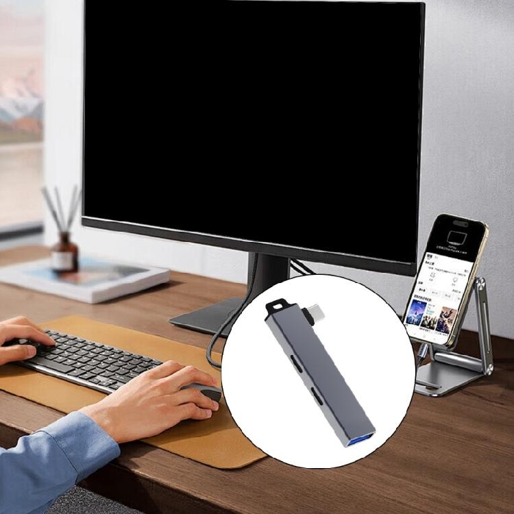 Легкий USB-концентратор Type C с дополнительным портом USB C для удобного использования на различных операционных системах