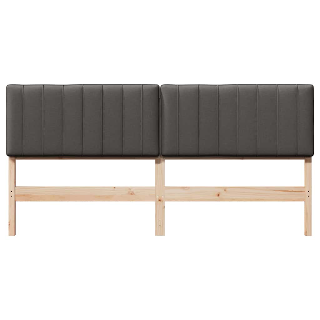 Upholstered Headboard in Brown and Dark Grey 180 cm