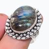 Labradorite Gemstone 925 Sterling Silver Jewelry Ring Size 8.5