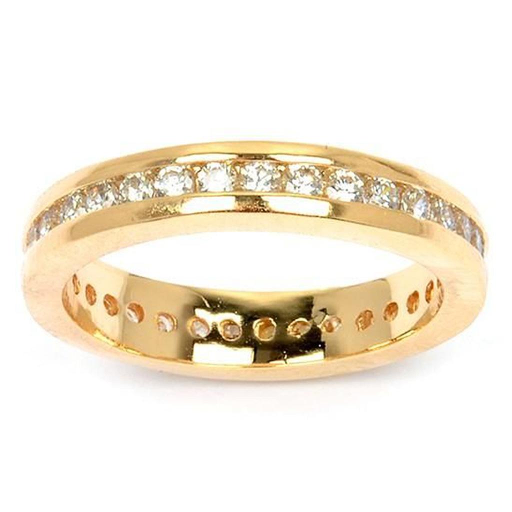 White Gold Plated Wedding Ring 'Pour La Vie' - 4 Mm