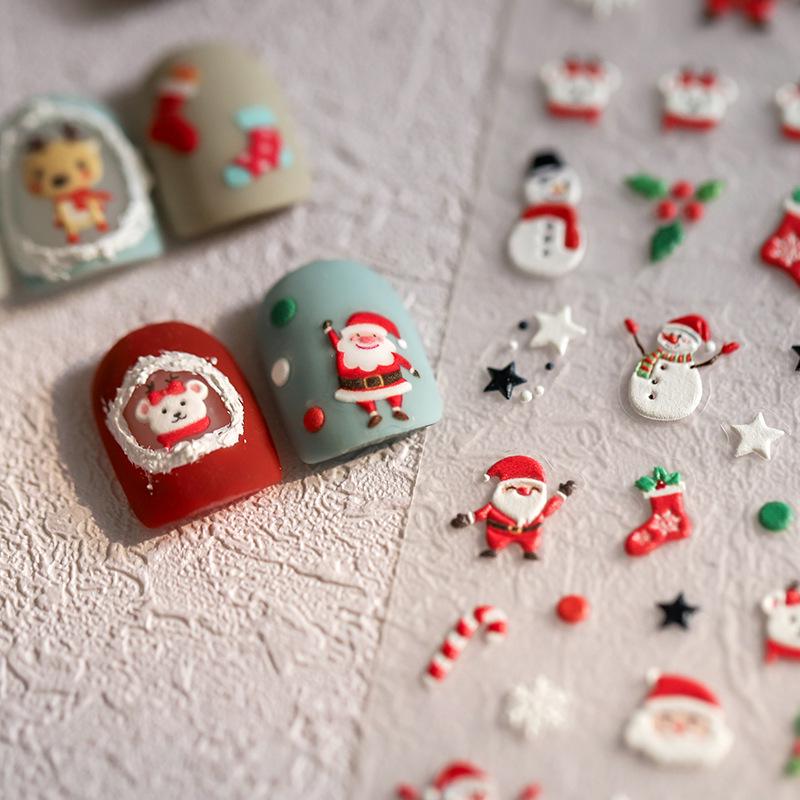 Японские трехмерные наклейки для ногтей Tensor - TS-3268 Christmas Edition