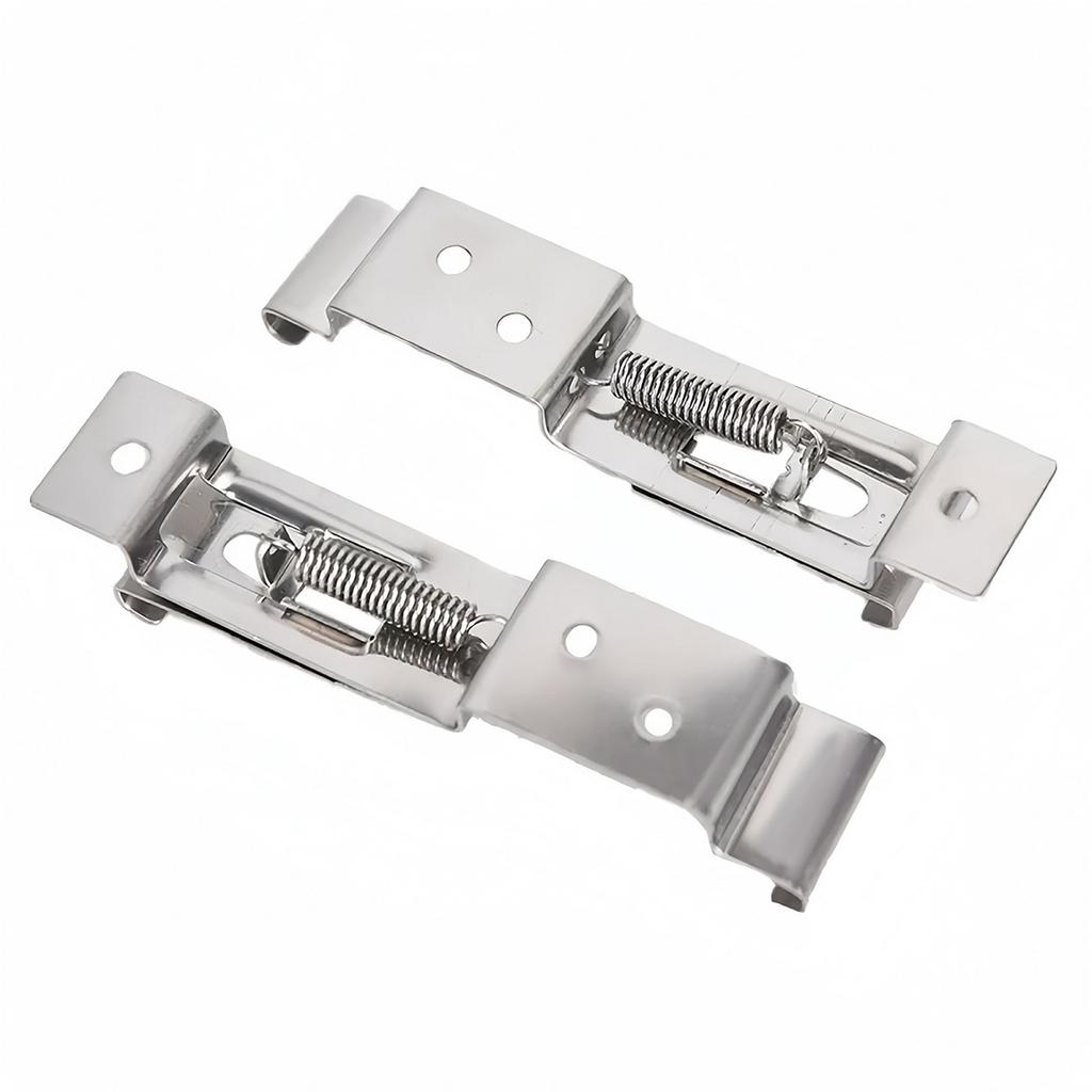 Stainless Steel Car License Plate Spring LoadedBracket Cars Frame Holder Clamps Trailer Number Plate Clips Rectangular