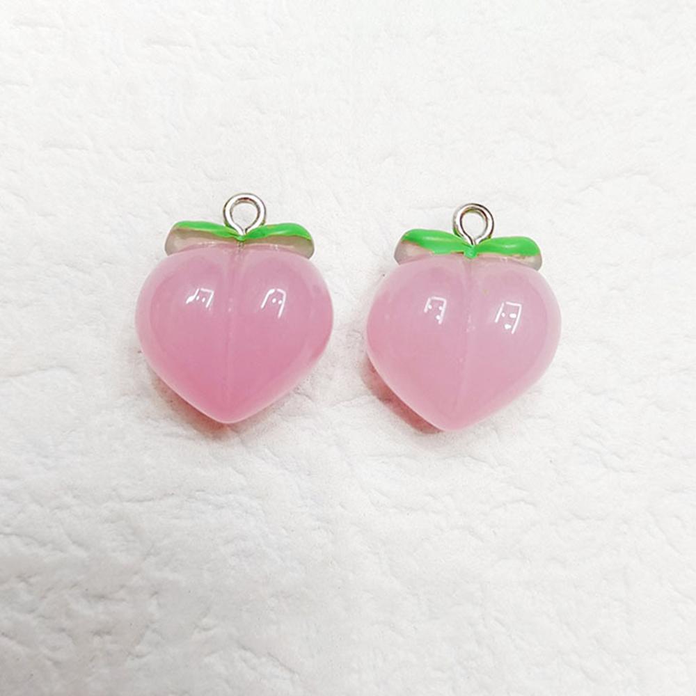 10 шт. 3D персиковые плоские смоляные подвески, подвесные звенья, висячие украшения, аксессуары для изготовления ювелирных изделий