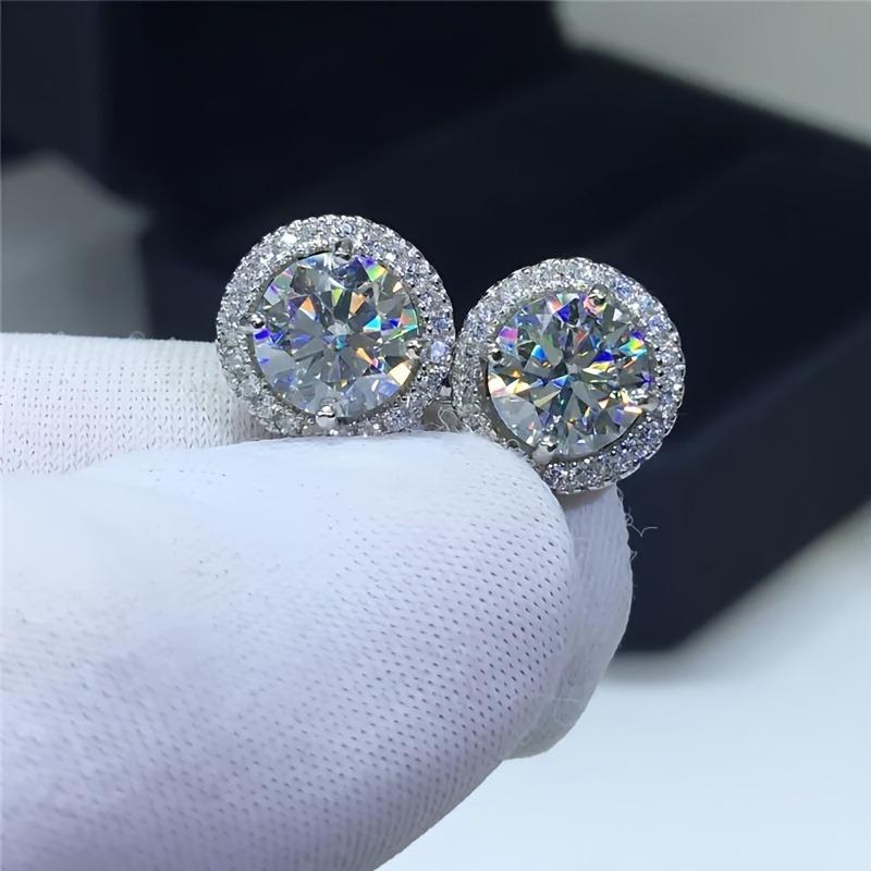 Delicate Small Round Stud Earrings Women With Shiny Cubic Zirconia Simple Versatile For Teens Fashion Jewelry