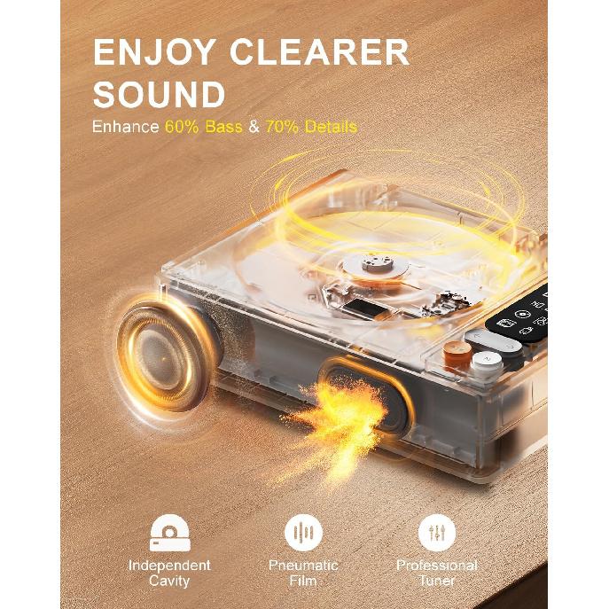 CD-плеер портативный Bluetooth настольный CD-плеер для дома с динамиками перезаряжаемый небольшой ретро CD-плеер с ЖК-экраном оптический USB