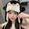 Winter Warm Earflap Hat Cold Protection Beanies Caps Sweet Plush Hat Kids Adult Gifts