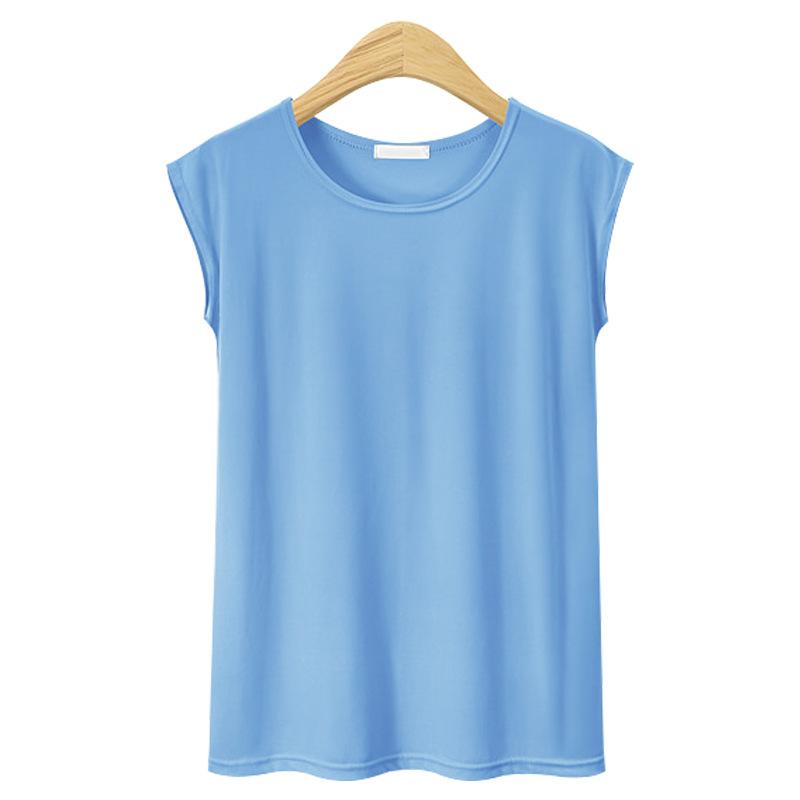 Летняя повседневная однотонная майка с круглым вырезом, классическая футболка без рукавов для женщин, базовая майка, женская модная майка, хлопковые топы, футболки