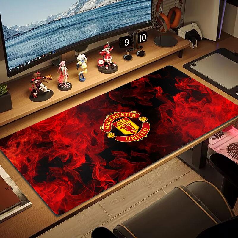 Manchester United F Large Size Mouse Pad Large Gaming Table Cushion Non-slip Laptop Tablet Big Mousepad XXL Mat Mini PC Playmat With Lock edge