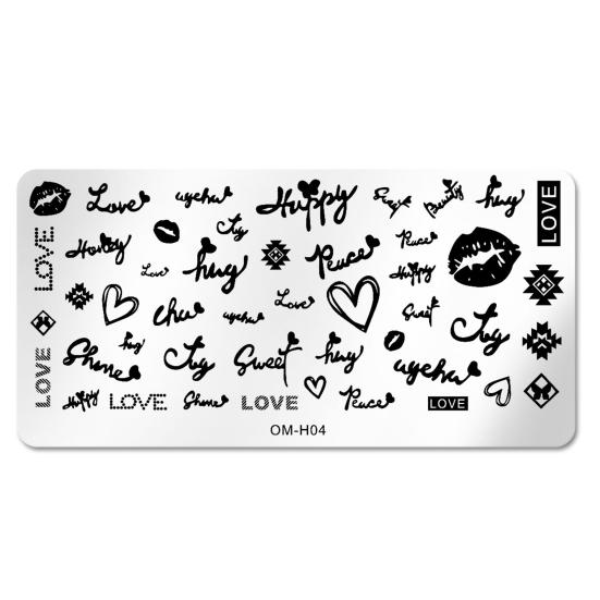 Практичные пластины для штамповки ногтей, безвредные для шаблонов штампов с изображениями