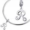 Charms Letter R Pendant Pr 925 Hanging Pendant Zircons Letter
