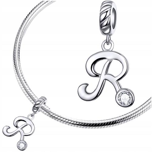 Charms Letter R Pendant Pr 925 Hanging Pendant Zircons Letter