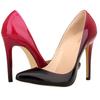 Women Pumps Fashion Gradient Color High Heels Classic Pointed Toes Thin Heel Stilettos Ship On Jazz Dance Party Wedding Shoes