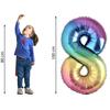 Number Balloon - Multicolor - 18 - 100cm - Birthday Decoration - Helium Included