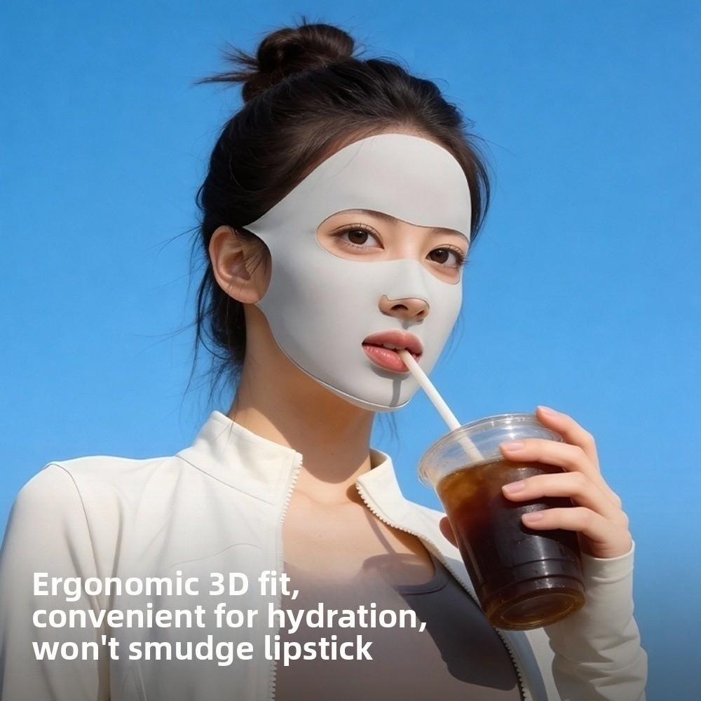 Full Face Sunscreen Face Mask Running & Cycling Facekini Reusable UV Protection Face Cover Women