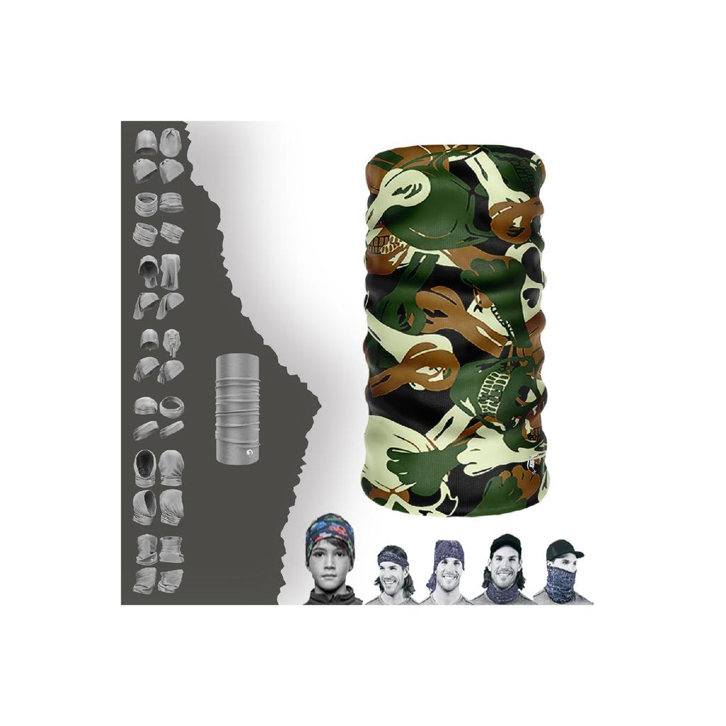 Унисекс Серый Череп Каратель Бесшовный Воротник-труба Бандана