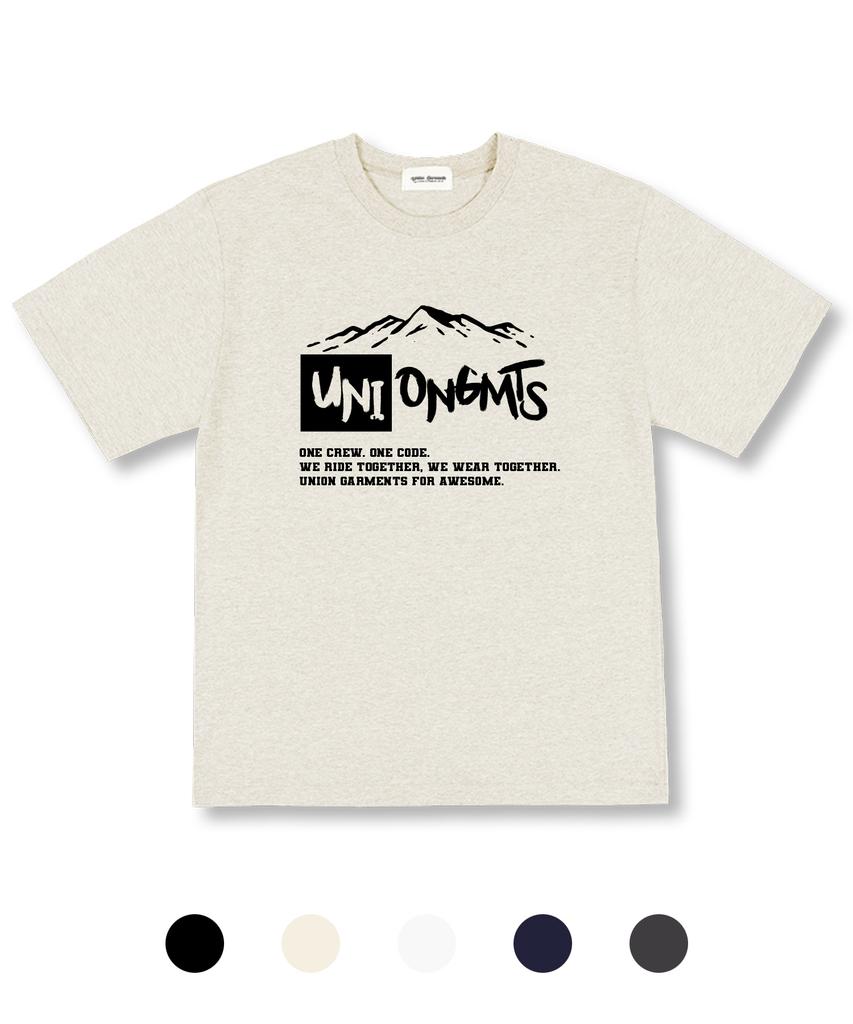 UNION GARMENTS Uni Mountain Свободная футболка с коротким рукавом 5 цветов