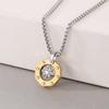 Jewelry Hexagram Star Necklace Men's Fashion Simple Round Compass Pendant Jewelry