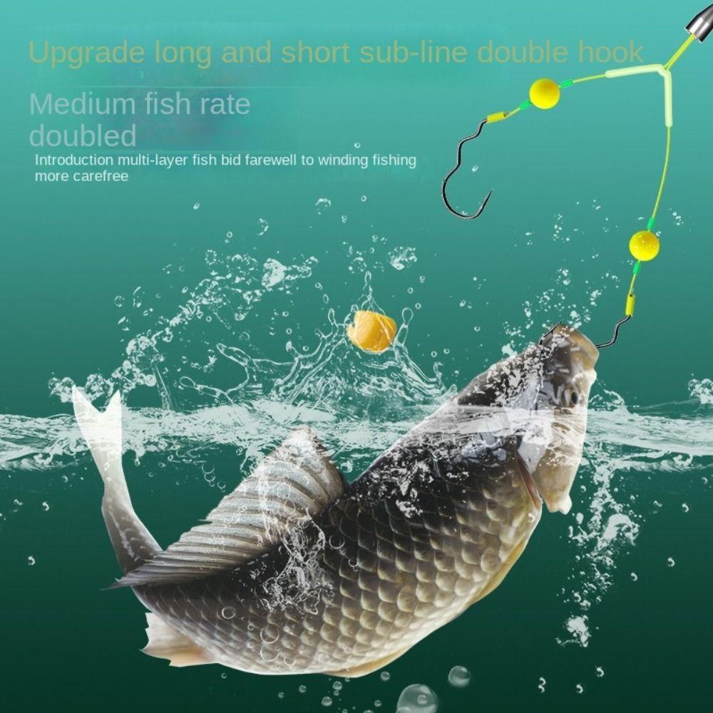 3pcs Suspension Fishing Hair Rigs Hook Anti Bottom Carp Rigs Fishing Lure Fishing Tackle