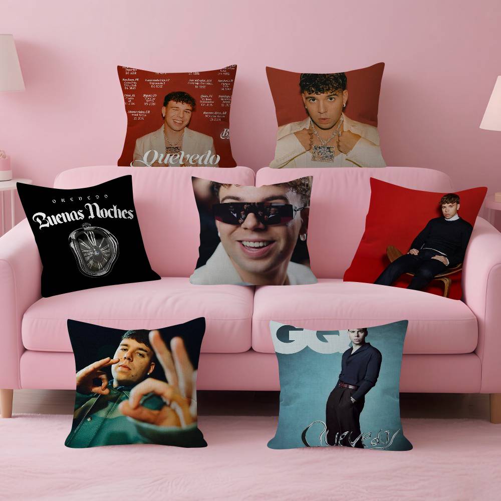 PC New Album Buenas Noches Quevedo Cushion Cover Inches Farmhouse Decor Home Throw Pillow Covers for Couch Decorations