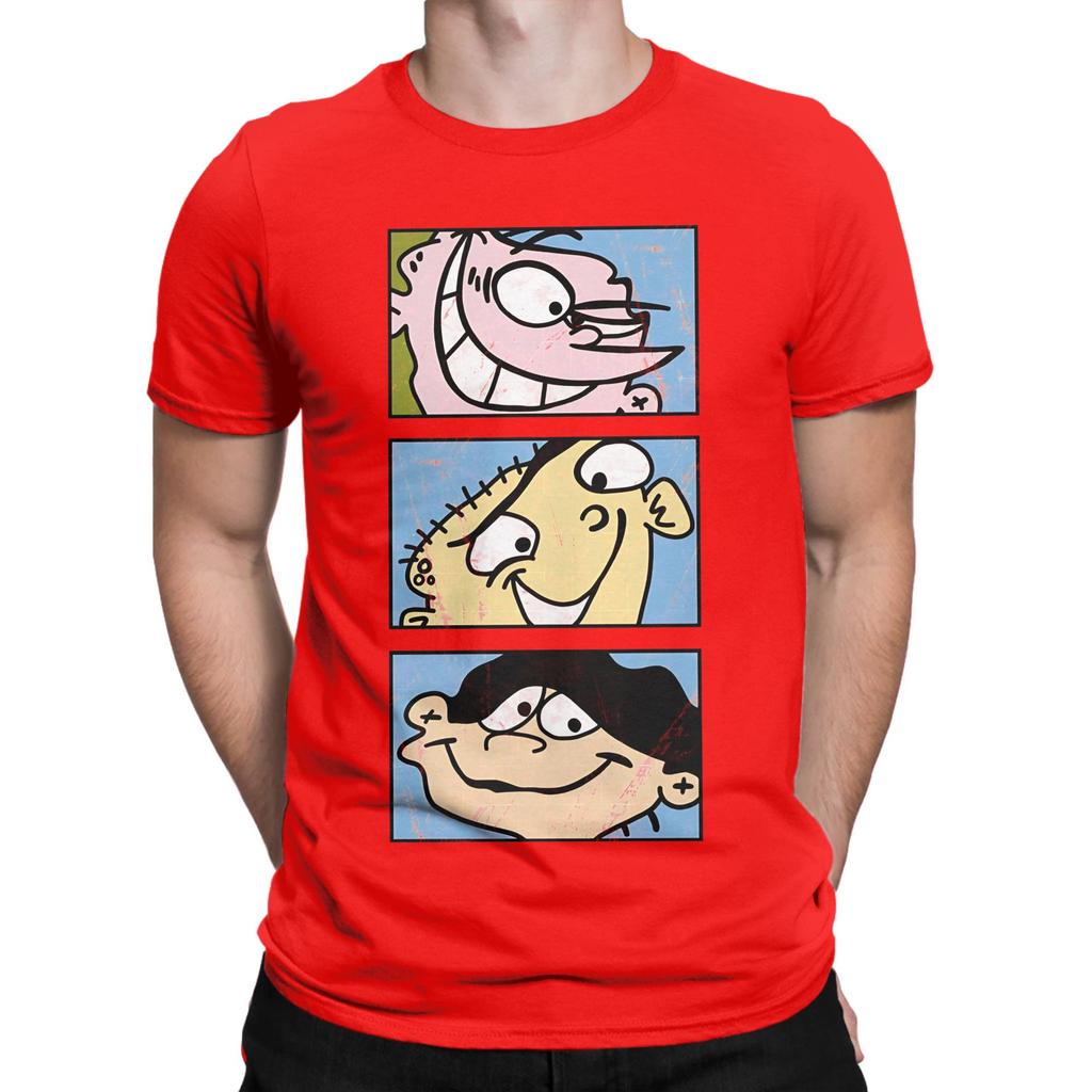 Ededd N Eddy Cartoon Retro Funny Tower Tshirt Summer Pure Cotton T Shirts For Unisex Hippie Casual Tee Shirt Short Sleeve Tops