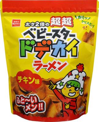Oyatsu Company Super Super Baby Star Dodekara Men со вкусом курицы 135 г x 12 пакетиков Кондитерская густая лапша Объемная молния [Официальный] (Закуска включена)