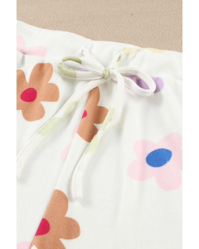 Azura Exchange Floral Henley Top and Shorts Set