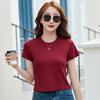 Женская летняя новая тонкая короткая повседневная футболка с короткими рукавами универсальная полурукавная нижняя одежда с защитой от протечек