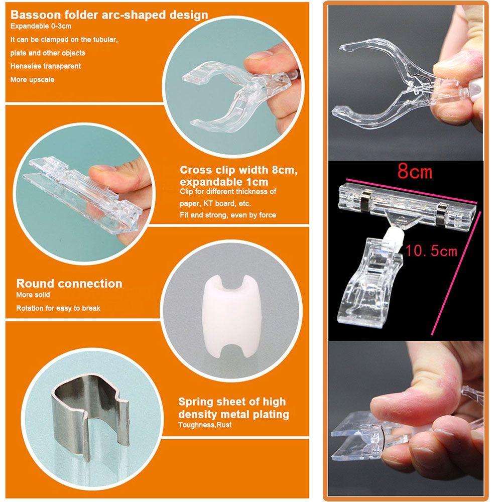 3/5pcs New Shelf Clamp Plastic Price Label Tag Sign Display Holders POP Advertising Clips