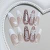 Three-dimensional red-brown cat's eye French ice flower temperament retro versatile ins wind removable wearing armor 30 pieces