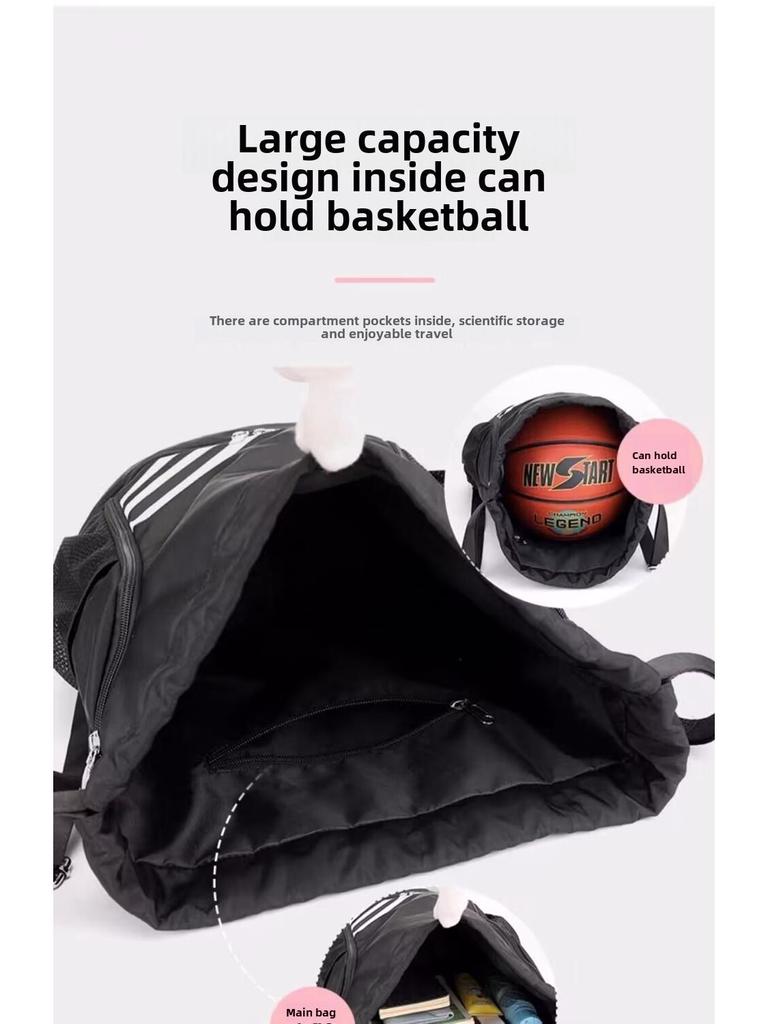 2024 Горячий стиль рюкзак с завязками на шнурке, большой вместимостью, легкая конструкция для плавания, путешествий, баскетбола - разделение сухого и влажного воздуха