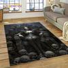 Horror Skull Girl Dead Gothic Undead Female Carpet Rug for Home Living Room Bedroom Sofa Doormat Decor,Kid Area Rug Non-slip Mat