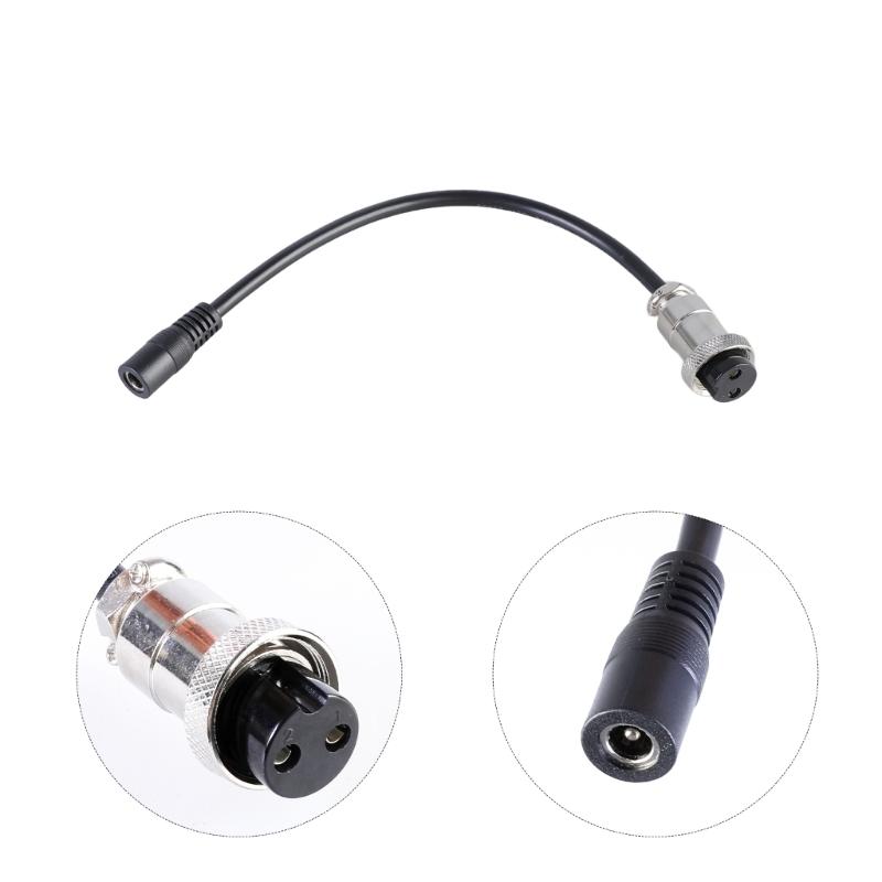 Кабель питания авиационный DC5521 26 см на GX20 2pin 150 Вт 10 А для зарядки, провод для уличного накопителя энергии и солнечной панели