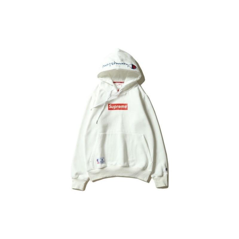 Худи Новый Supreme Классический Логотип-Коробка Свитшот Champion Вышитый Свитшот
