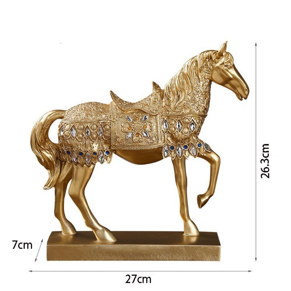 Modern Horse Ornaments Resin Miniatures Figurine Desktop Ornament Horse Statue New Year