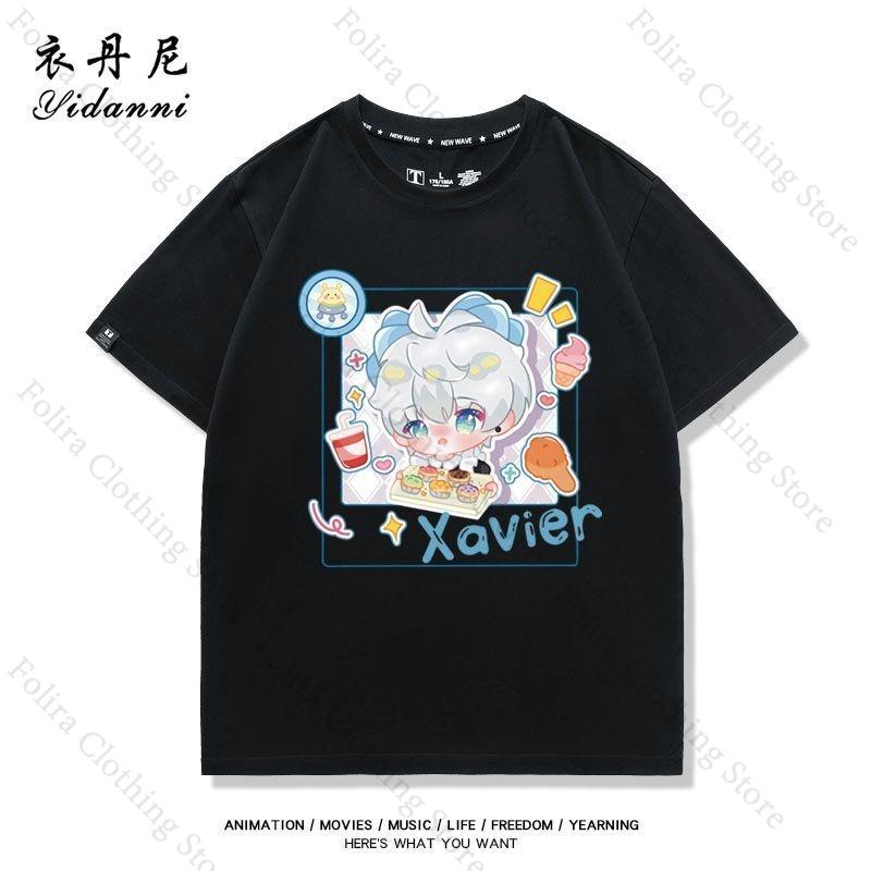 Игровой топ с принтом Zayne Xavier Kawaii из игры Love and Deepspace для женщин, летний, с коротким рукавом, повседневная женская одежда