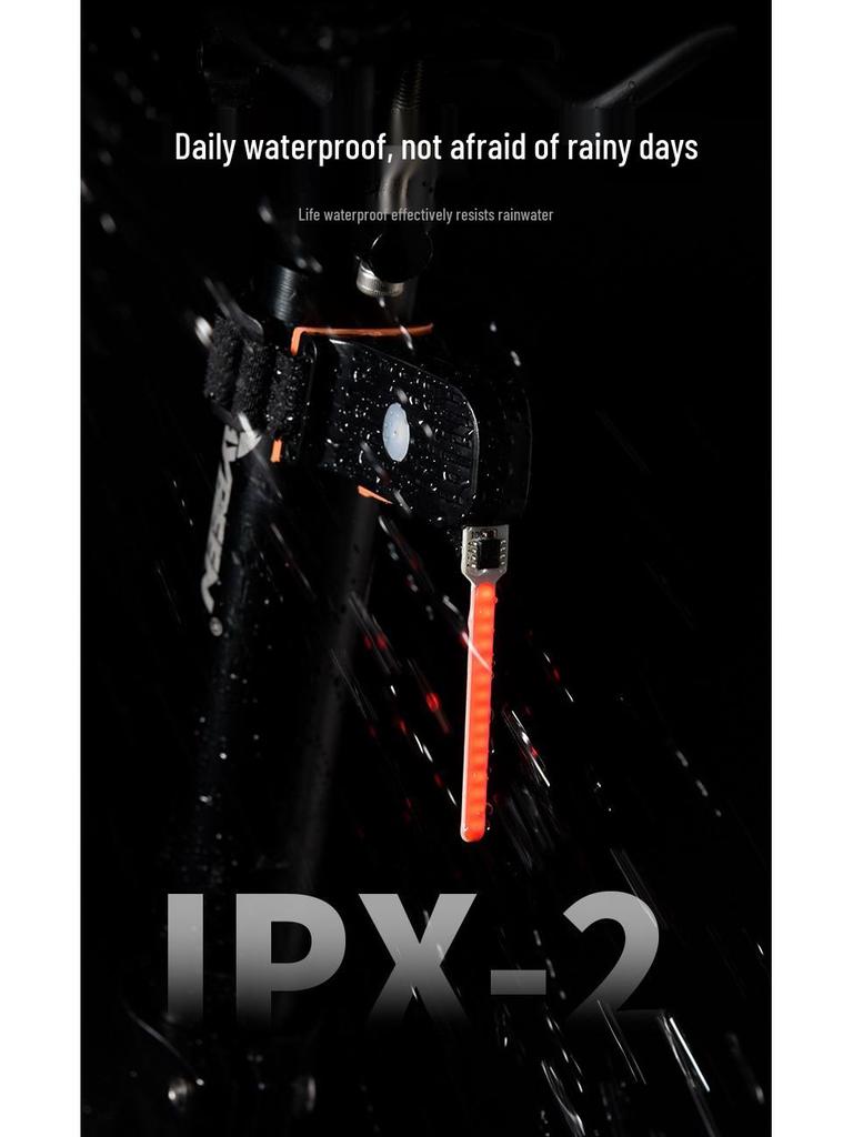 Светодиодный задний фонарь с USB-зарядкой для ночной езды на велосипеде - Крепление на ремешке и динамическая навигация