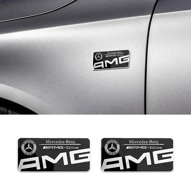 XAOJZ1 Hot For AMG Car For Mercedes benz AMG 1pcs Car Side Window Badge Sticker for Mercedes benz AMG W204 W205 W212 W213 W221 W177 W24