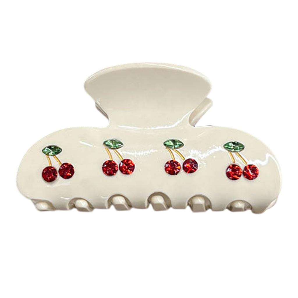 Fruit Theme Cherry Hair Claw Clip For Girl And Youth Women Acetate Hair Clamp With Strong Grip Secure Hold for Daily Use