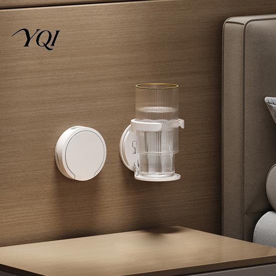 Universal Foldable Cup Holder 2PCS Wall Mounted Holder, Space Saving Adhesive Drink Easy Install Stand Stable Compact Rack for Coffee Mugs Water