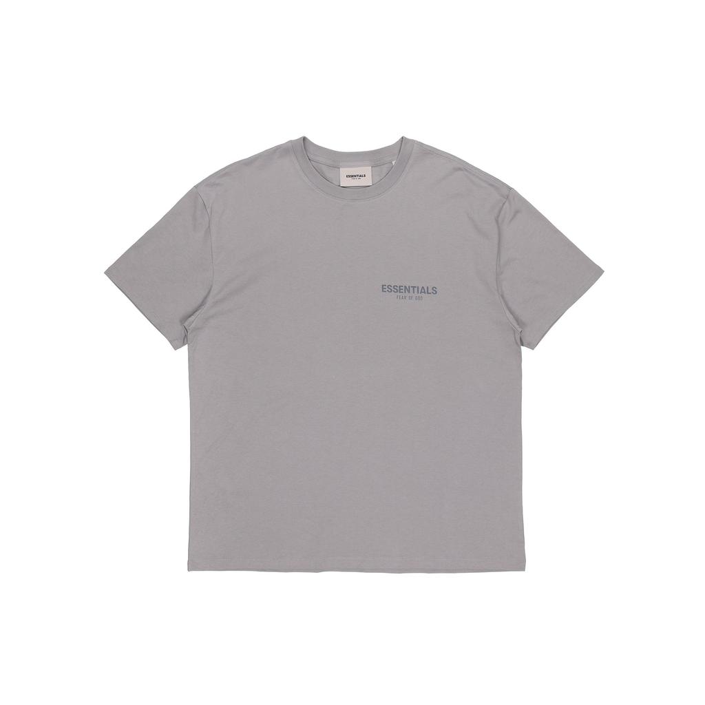 Fear Of God Essentials Simple Logo Crewneck T-Shirt SS21 Unisex Tops Cement-Grey FOG-SS21-679