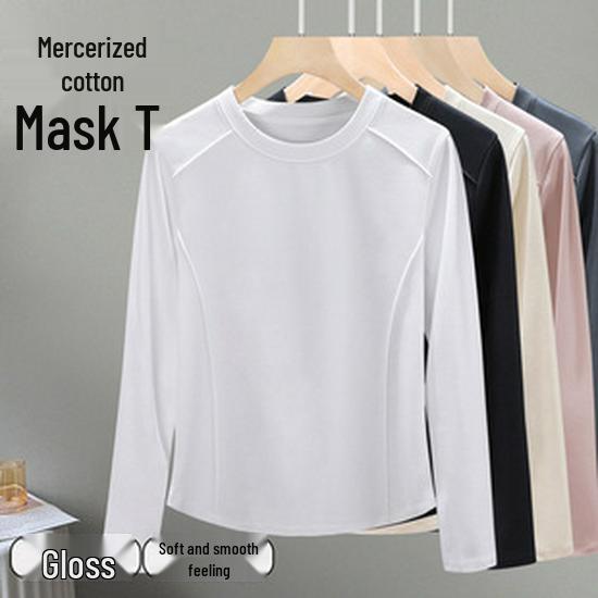 Женский летний базовый слой из мериносовой шерсти: Черная футболка с длинным рукавом, круглым вырезом, облегающего кроя (Коллекция 2025 г.)