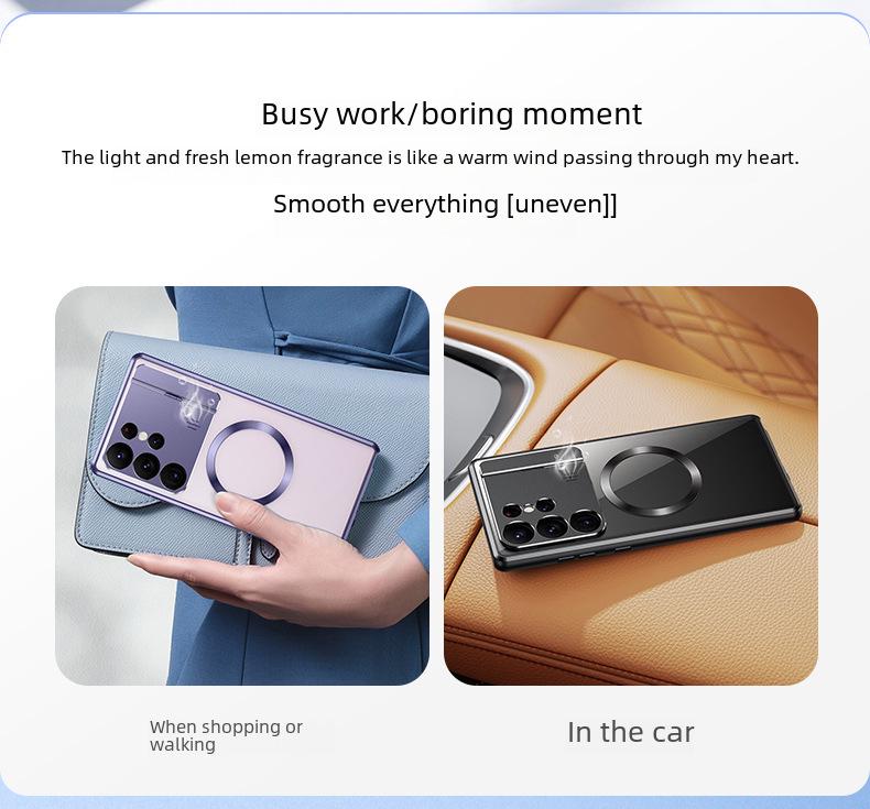 Samsung S24ULTRA Ароматерапевтический металлический магнитный чехол с кронштейном для объектива S23U