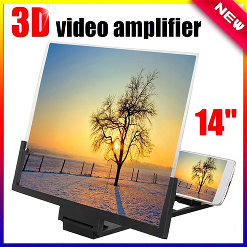 8,2/14-дюймовый усилитель экрана мобильного телефона, увеличительное стекло, складной кронштейн для телефона, усилитель 3D-видео экрана, складная увеличенная подставка-расширитель